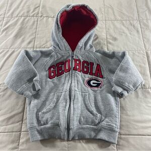 Kid Athlete 2T Gray Georgia Bulldogs Full Zip Toddler Hoodie